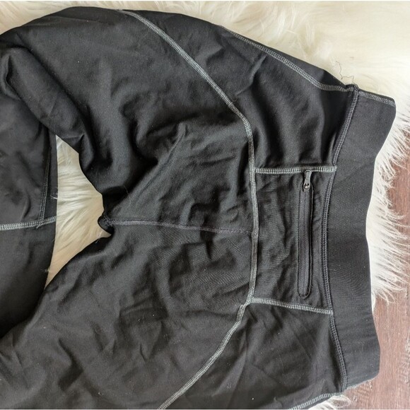 Smartwool Tights Solid Black PhD Run Wind Leggings Merino Blend M Medium - Picture 10 of 11
